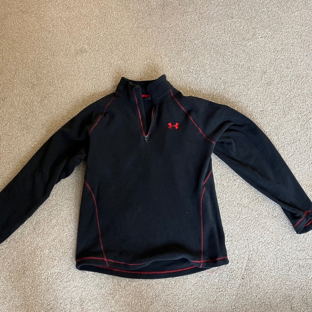 Under armour fleece jacket (black and red)